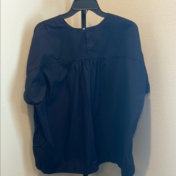 Uniqlo Blue Short Sleeve blouse Relaxed Fit - Picture 3 of 3